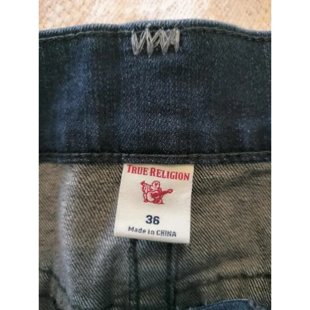 TRUE RELIGION Rocco Relaxed Skinny Jeans Men’s 36x32‎ Dark Wash Standard